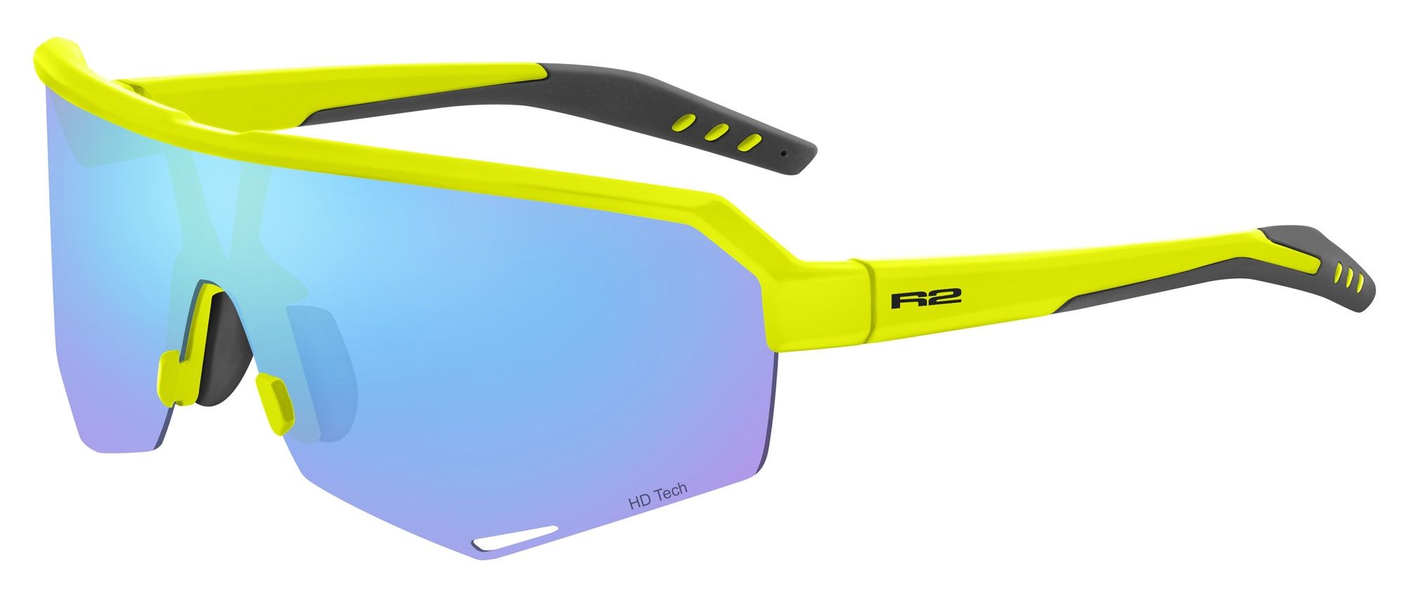R2 Fluke sportsbrille gul/blå AT100C UTSTYR Beskyttelse Sykkelbriller