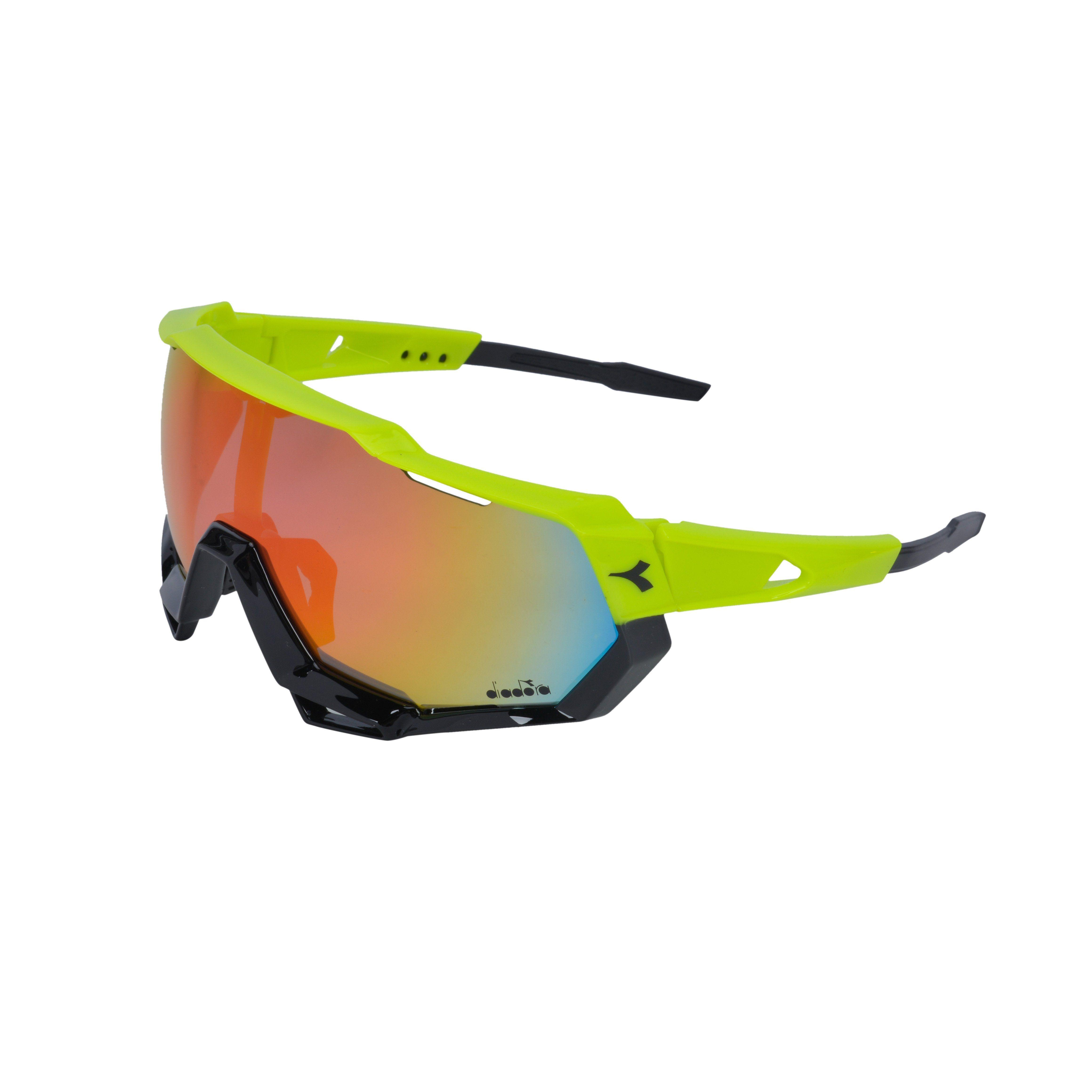 Diadora Brille ultrasport sort/neongul UTSTYR Beskyttelse Sykkelbriller