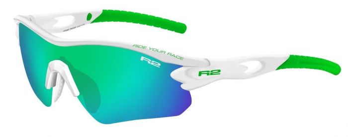 R2 Proof sportsbrille hvit/grønnblå AT095F, , Birk