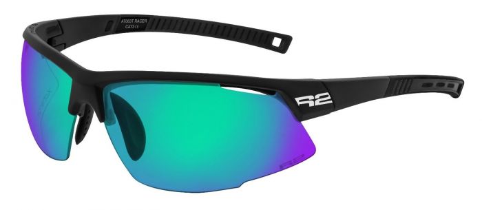 R2 Racer sportsbrille, sort/blå AT063T, , Birk