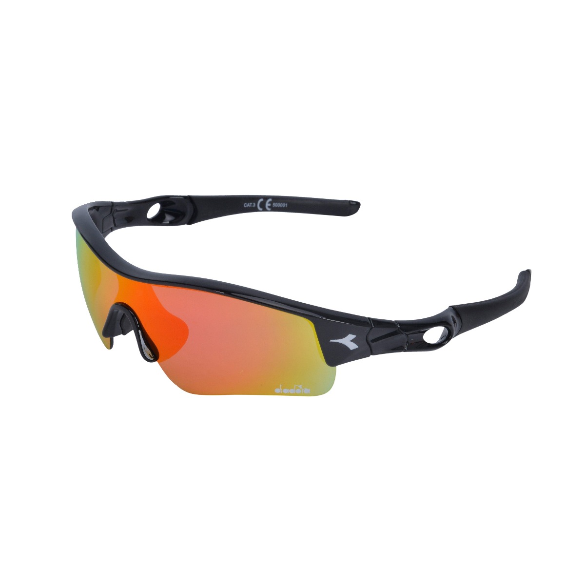Diadora Brille multisport sort/hvit UTSTYR Beskyttelse Sykkelbriller